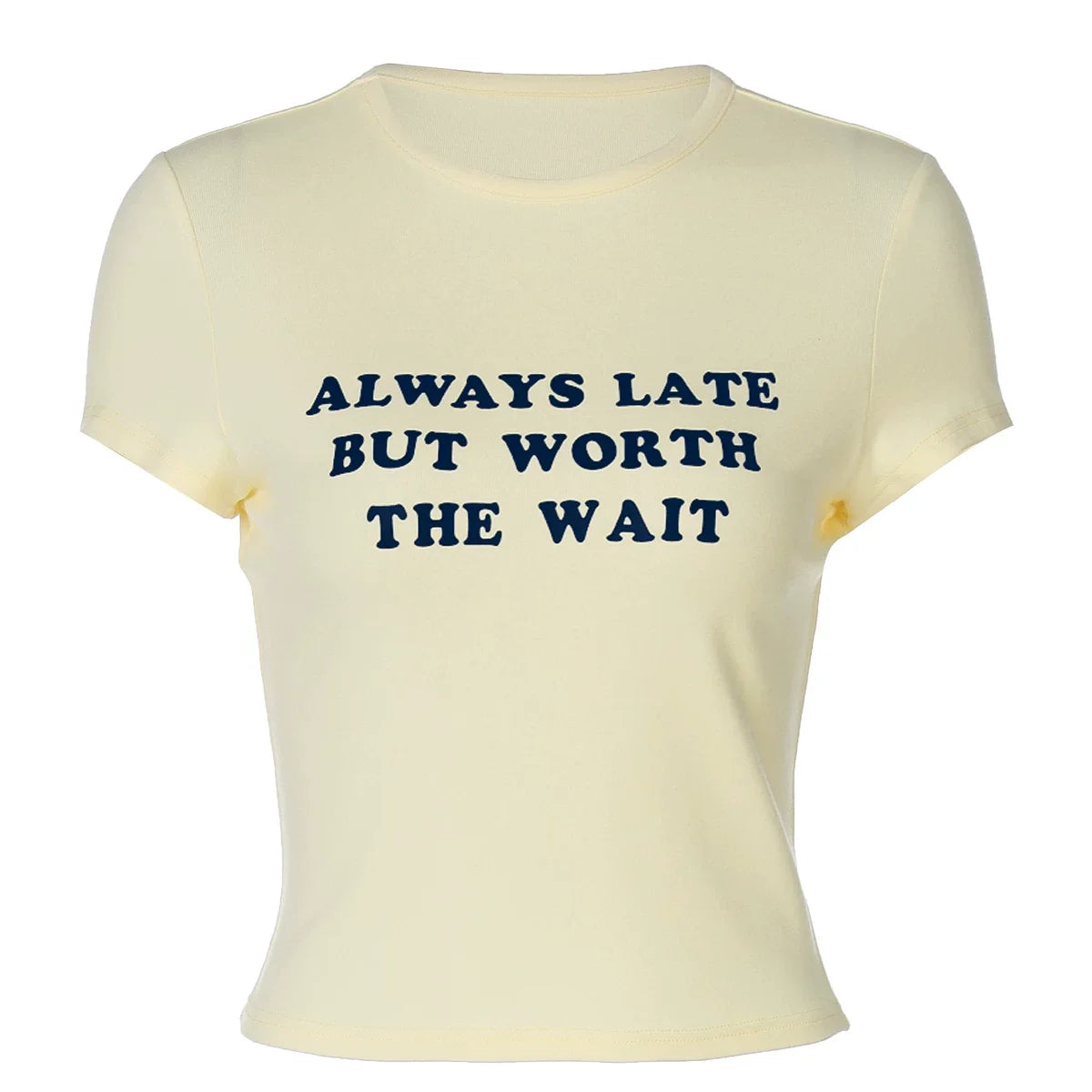 Kaerwx | Retro Sports Letter Print Round-Neck Short-Sleeve T-Shirt for Women