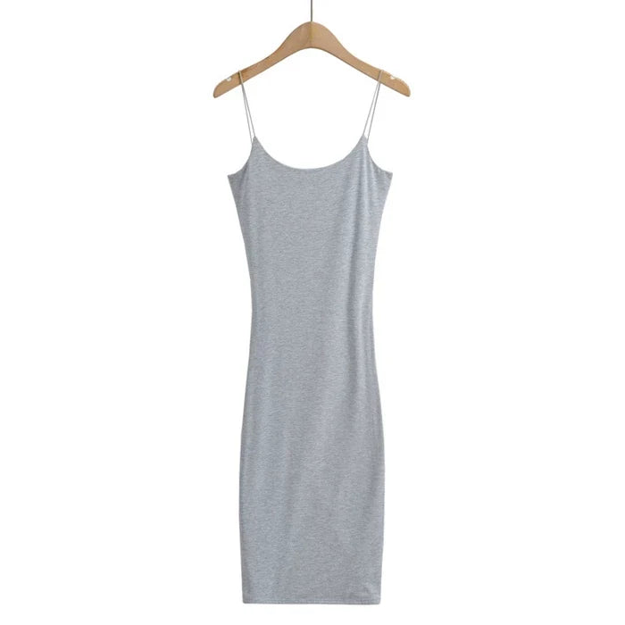 Kaerwx | Summer Spaghetti Strap Slim-Fit Long Dress