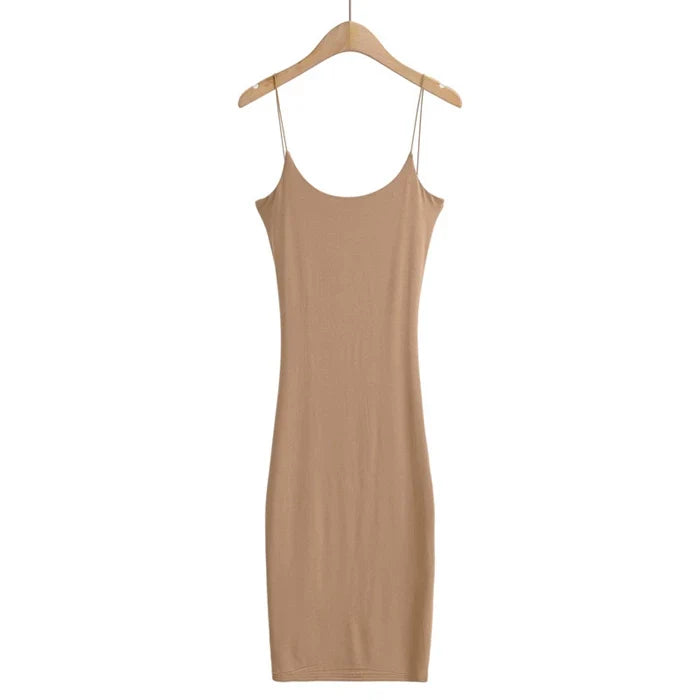 Kaerwx | Summer Spaghetti Strap Slim-Fit Long Dress