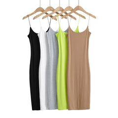 Kaerwx | Summer Spaghetti Strap Slim-Fit Long Dress