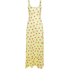 Kaerwx | One-Shoulder Backless Printed Slim Suspender Dress