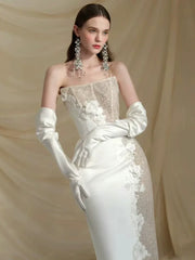 Kaerwx | Women’s Light French Wedding Dress White Luxurious Engagement Gown