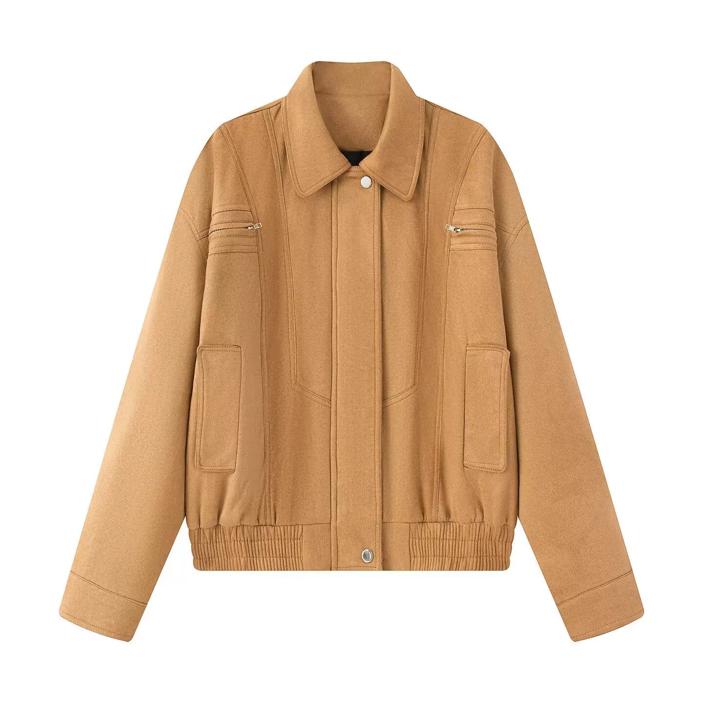 Kaerwx | Women’s Suede Pilot Jacket – Loose Casual Street Style Short Coat