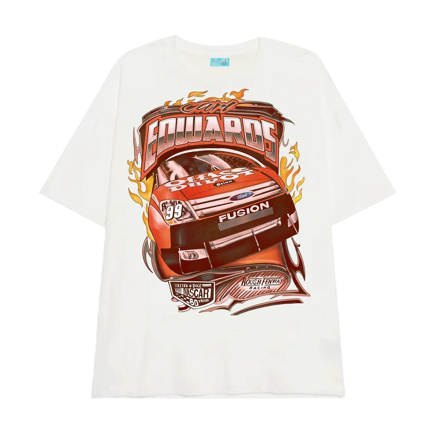 Kaerwx | Oversized Red and White Short-Sleeve T-Shirt for Women
