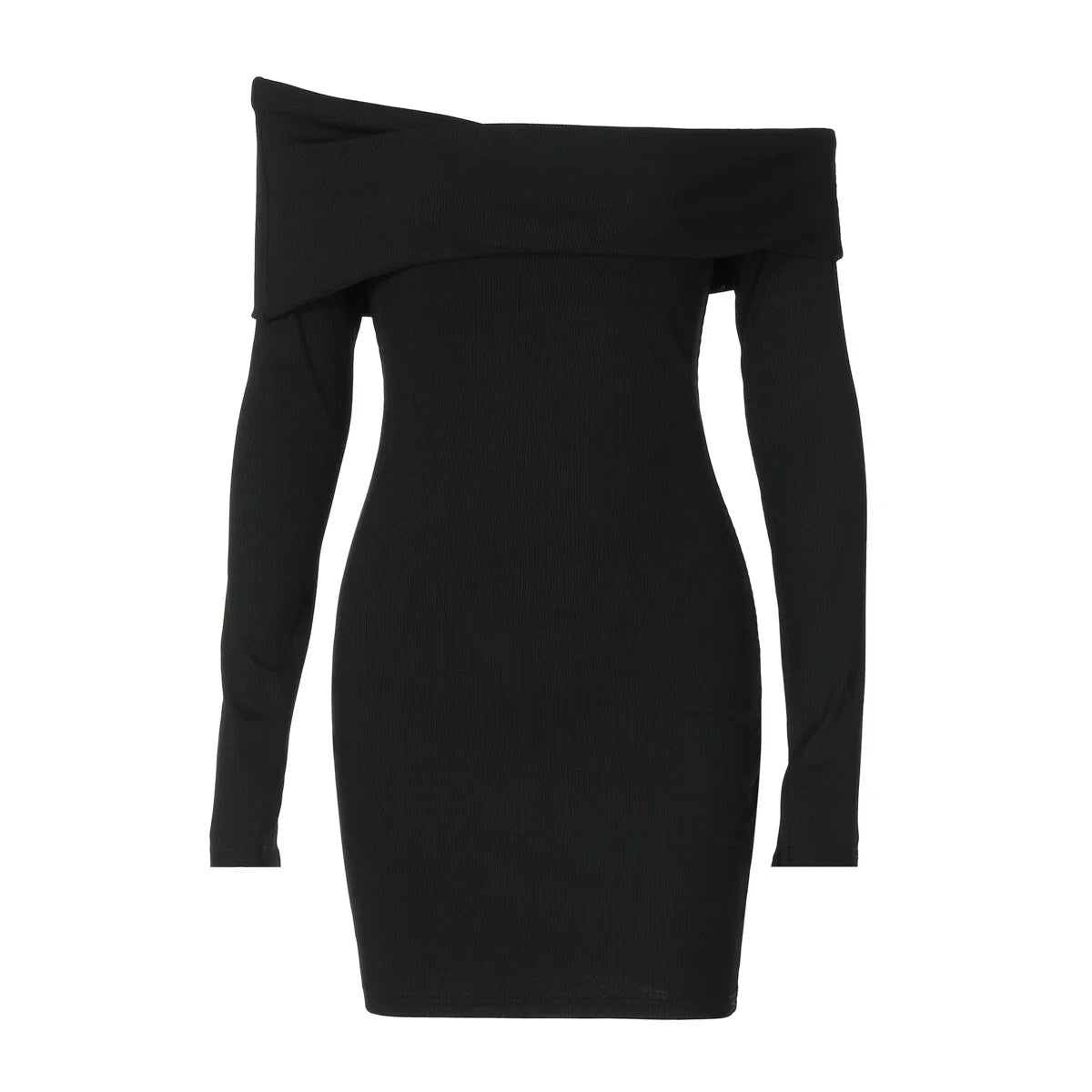 Kaerwx | Slanted Shoulder Backless Slim Dress for Women