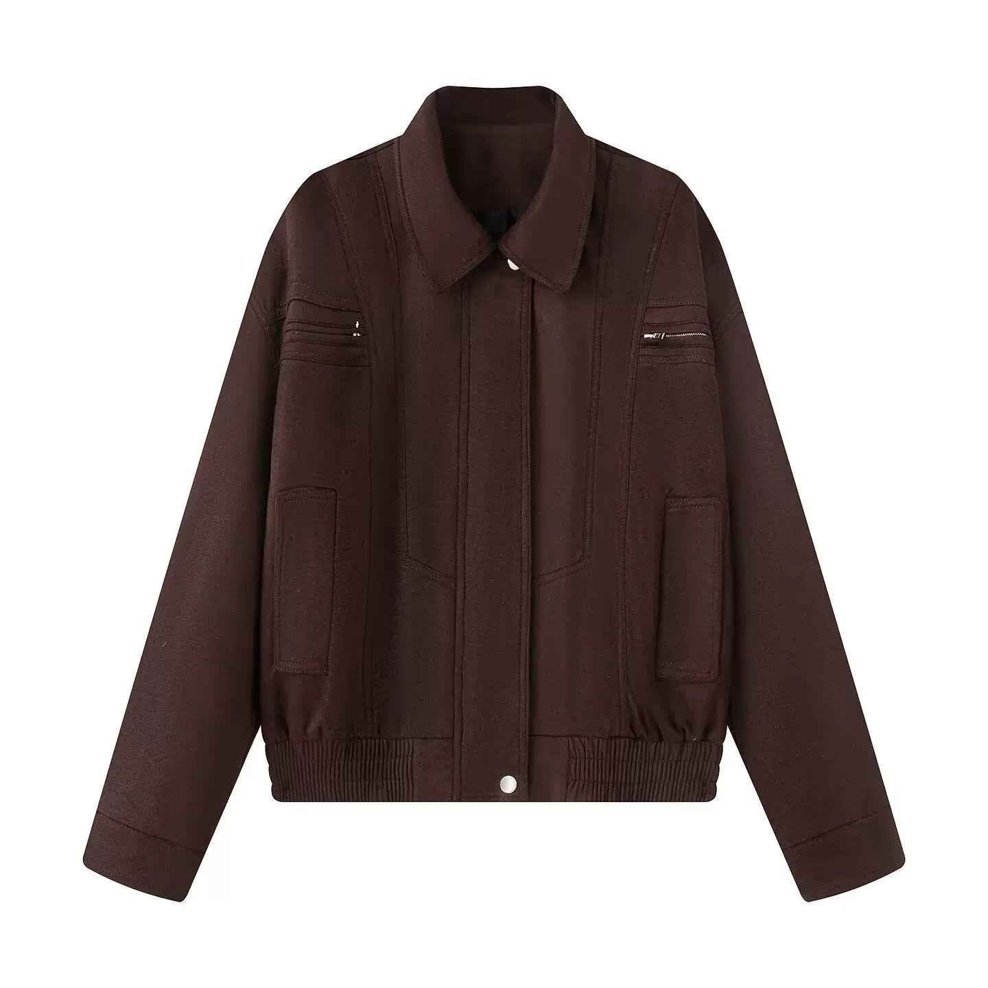 Kaerwx | Women’s Suede Pilot Jacket – Loose Casual Street Style Short Coat