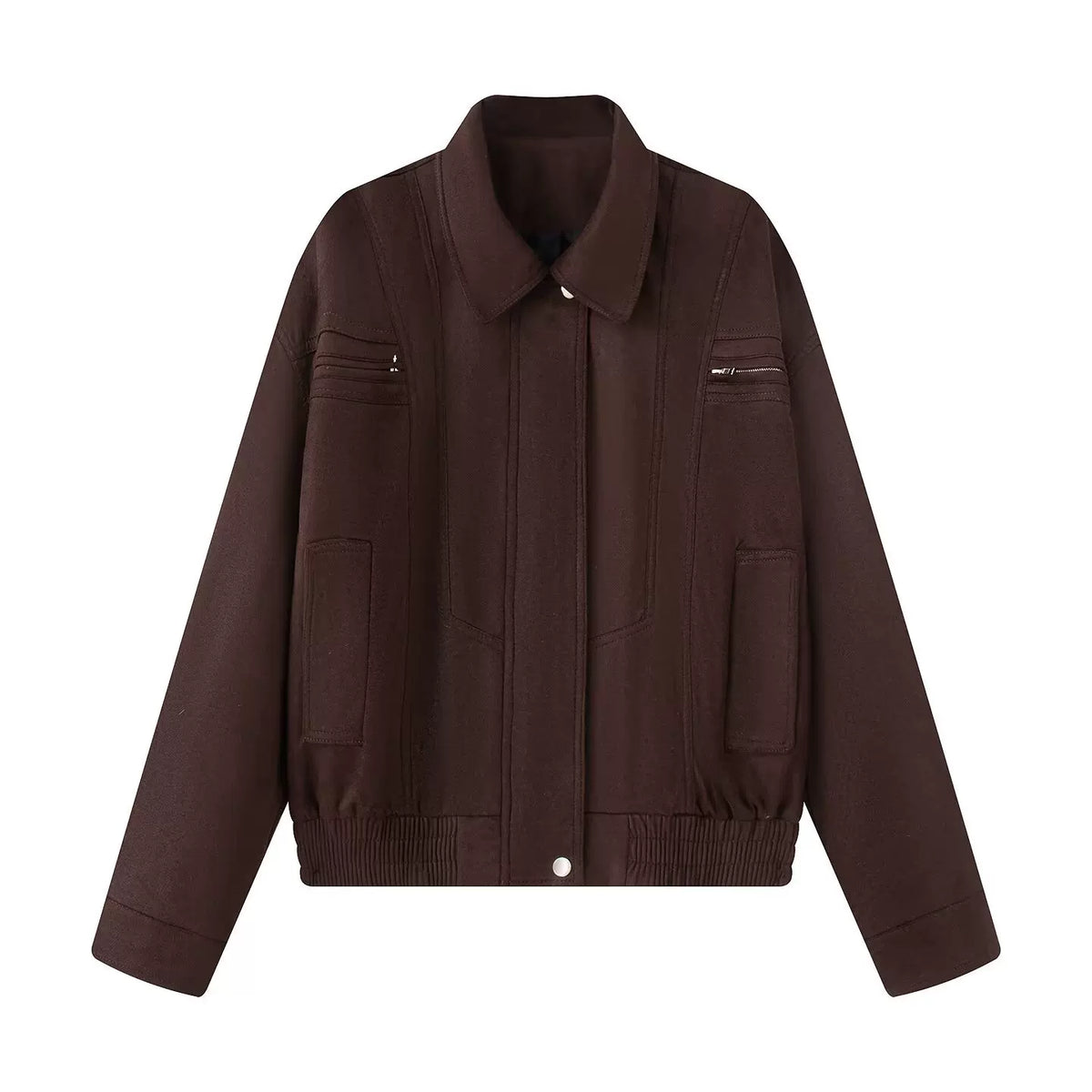 Kaerwx | Women’s Suede Pilot Jacket – Loose Casual Street Style Short Coat