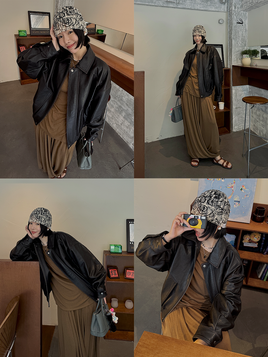Kaerwx | Women’s Imported Suede & Sheepskin Jacket – Retro European Leather Coat