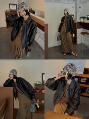 Kaerwx | Women’s Imported Suede & Sheepskin Jacket – Retro European Leather Coat