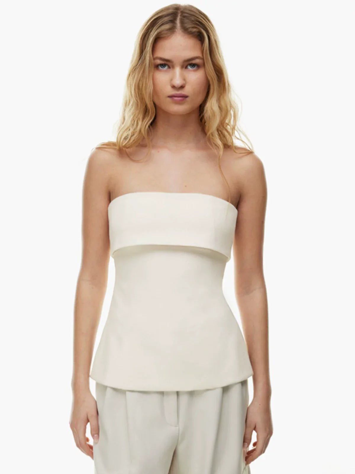 Kaerwx | Solid Color Summer Lapel Backless Slit Top for Women
