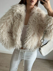 Kaerwx | Women’s Medium-Long Shearling Coat – Stylish Autumn & Winter Outerwear